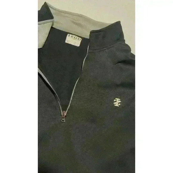 Men’s Izod Golf Pullover Black Size XXL 1/4 Zipper Performance Athletic Wear - Picture 6 of 9